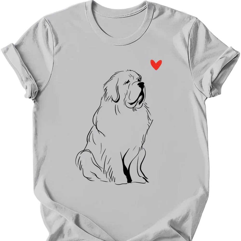 Newfoundland Sketch Dog T Shirt Gift For Dog Lover