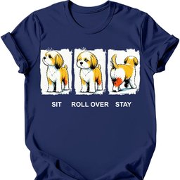 Maltipoo Sit Roll Over Stay T Shirt Gift For Dog Lover