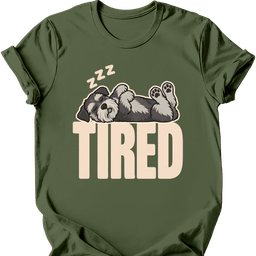 Miniature Schnauzer Tired Dog T Shirt Gift For Dog Lover