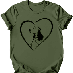 English Springer Spaniel Heart Dog T Shirt Gift For Dog Lover
