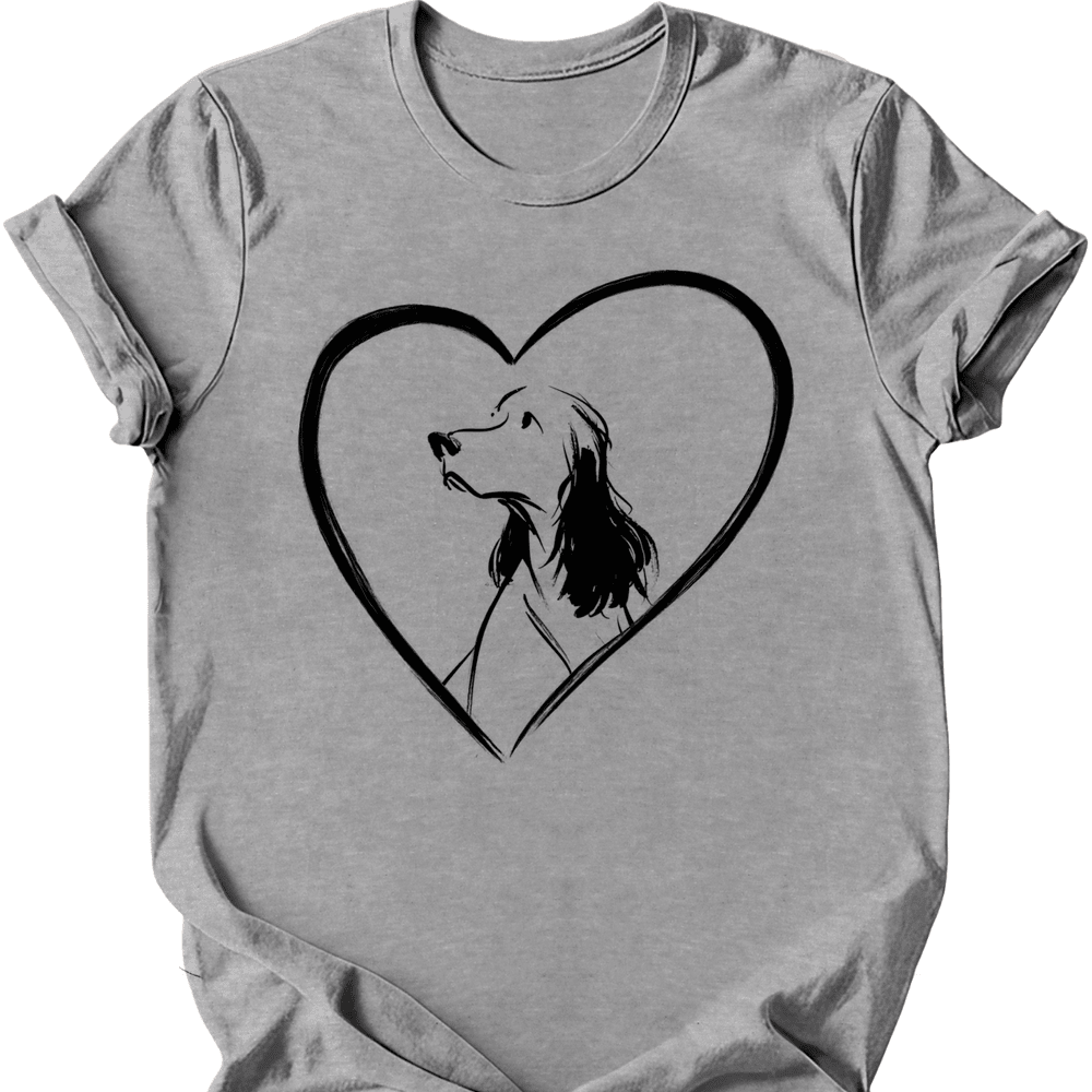 English Springer Spaniel Heart Dog T Shirt Gift For Dog Lover