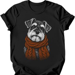 Miniature Schnauzer Winter Dog T Shirt Gift For Dog Lover