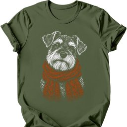 Miniature Schnauzer Winter Dog T Shirt Gift For Dog Lover