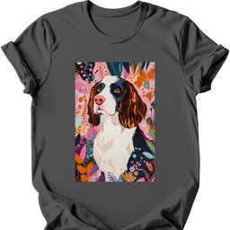 English Springer Spaniel Boho Dog T Shirt Gift For Dog Lover