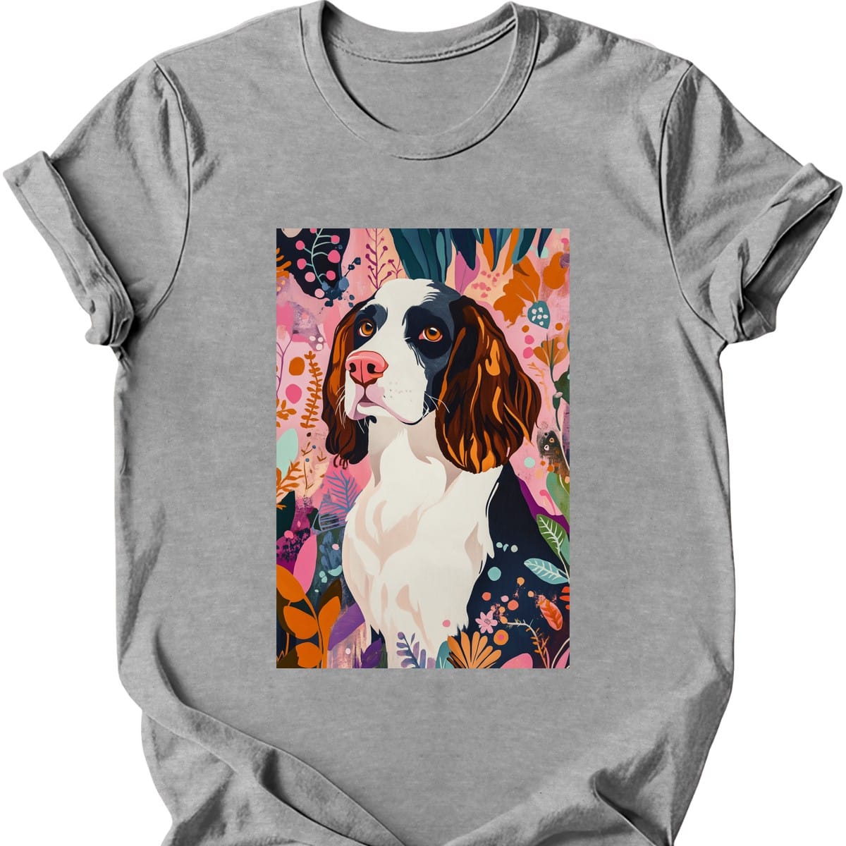 English Springer Spaniel Boho Dog T Shirt Gift For Dog Lover