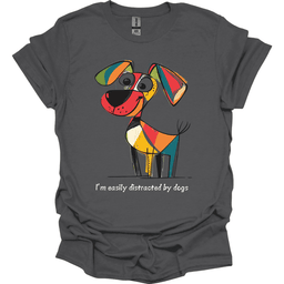 Im Easily Distracted By Dogs 10 T Shirt Gift For Dog Lover