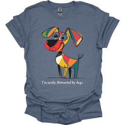 Im Easily Distracted By Dogs 10 T Shirt Gift For Dog Lover
