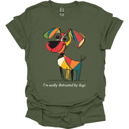 Im Easily Distracted By Dogs 10 T Shirt Gift For Dog Lover