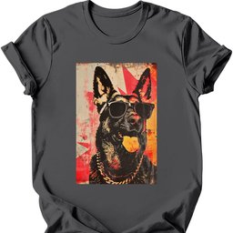 German Shepherd Punk Dog T Shirt Gift For Dog Lover