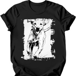Labrador Running Dog T Shirt Gift For Dog Lover