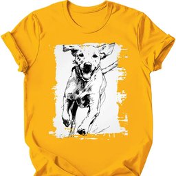 Labrador Running Dog T Shirt Gift For Dog Lover