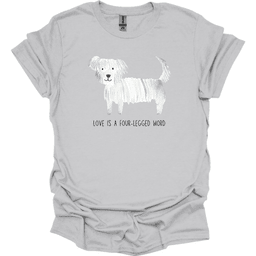Maltese Love Is A Four Legged Word T Shirt Gift For Dog Lover