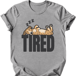 Lurcher Tired Dog T Shirt Gift For Dog Lover