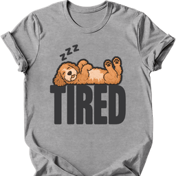 Labradoodle Tired Dog T Shirt Gift For Dog Lover