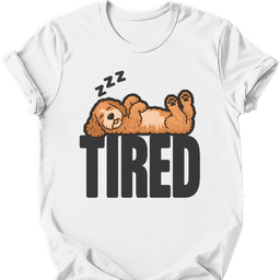 Labradoodle Tired Dog T Shirt Gift For Dog Lover