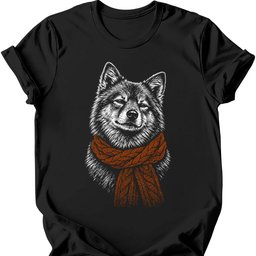 Finnish Spitz Winter Dog T Shirt Gift For Dog Lover
