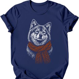 Finnish Spitz Winter Dog T Shirt Gift For Dog Lover