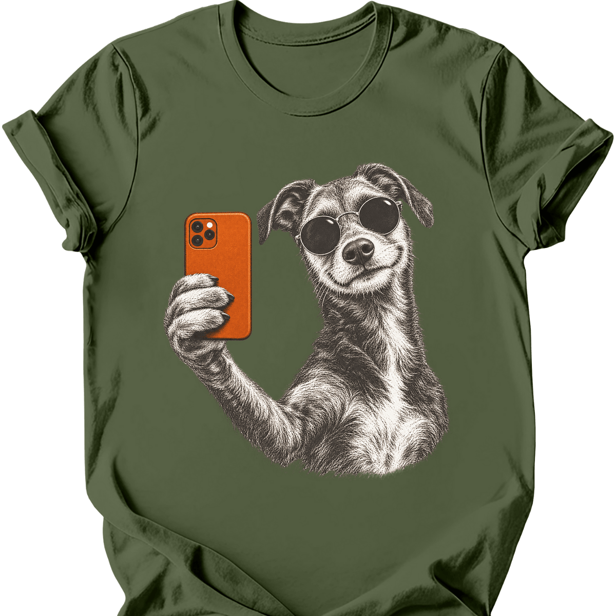 Lurcher Selfie Dog T Shirt Gift For Dog Lover