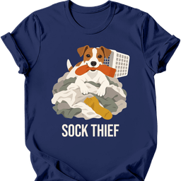 Jack Russell Sock Thief T Shirt Gift For Dog Lover