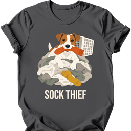 Jack Russell Sock Thief T Shirt Gift For Dog Lover