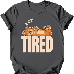 Finnish Spitz Tired Dog T Shirt Gift For Dog Lover