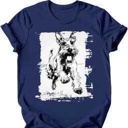 Giant Schnauzer Running Dog T Shirt Gift For Dog Lover