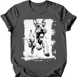 Giant Schnauzer Running Dog T Shirt Gift For Dog Lover