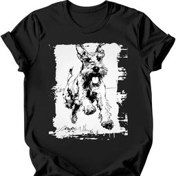 Giant Schnauzer Running Dog T Shirt Gift For Dog Lover