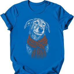Lurcher Winter Dog T Shirt Gift For Dog Lover