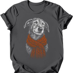 Lurcher Winter Dog T Shirt Gift For Dog Lover