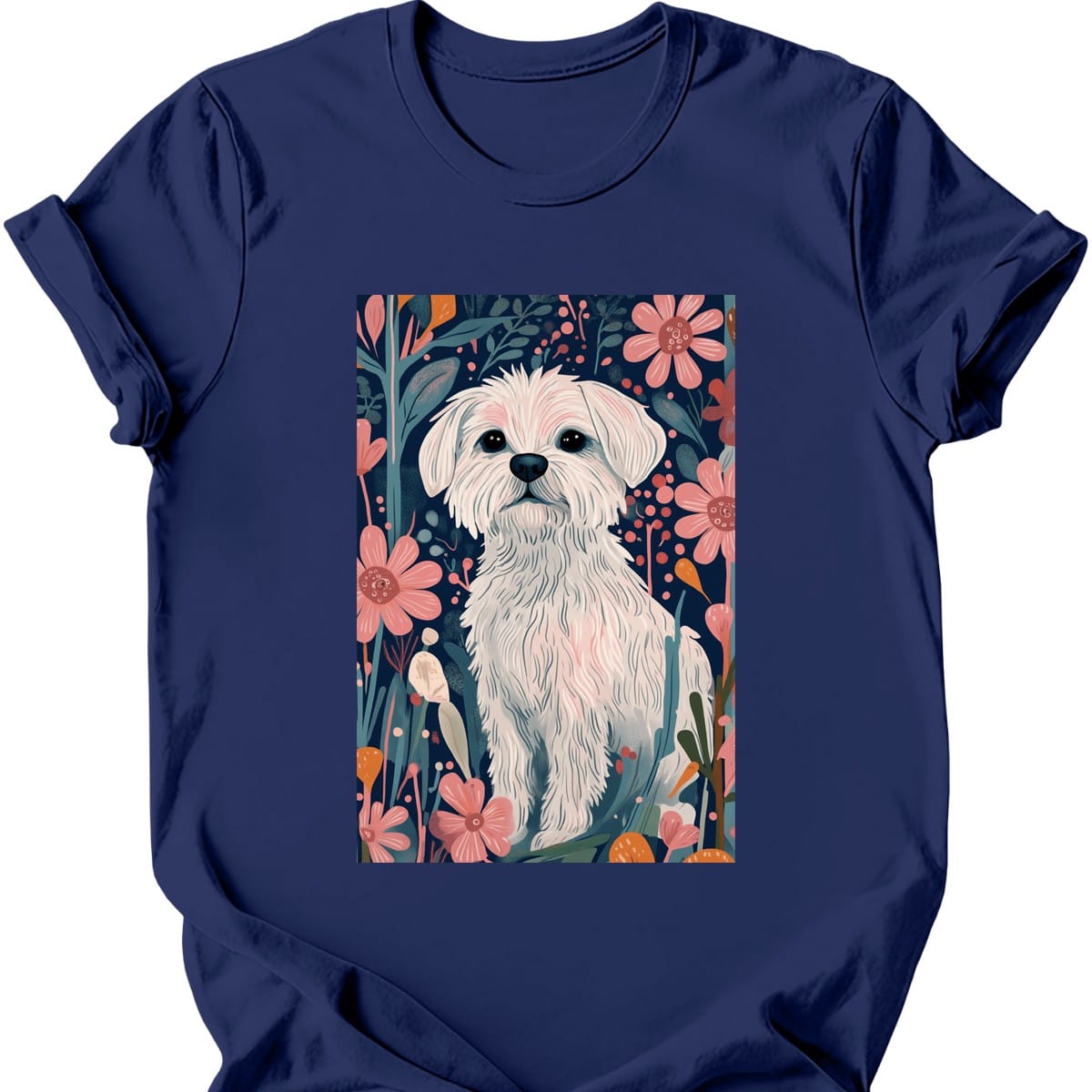 Maltese Boho Dog T Shirt Gift For Dog Lover