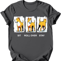 Irish Terrier Sit Roll Over Stay T Shirt Gift For Dog Lover
