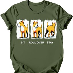 Irish Terrier Sit Roll Over Stay T Shirt Gift For Dog Lover