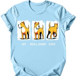 Irish Terrier Sit Roll Over Stay T Shirt Gift For Dog Lover