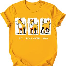 Irish Terrier Sit Roll Over Stay T Shirt Gift For Dog Lover