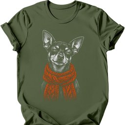 Miniature Pinscher Winter Dog T Shirt Gift For Dog Lover