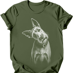 Irish Terrier Tilted Dog T Shirt Gift For Dog Lover