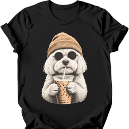 Maltese Hipster Dog T Shirt Gift For Dog Lover