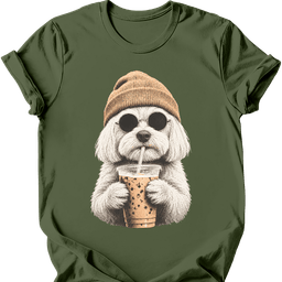 Maltese Hipster Dog T Shirt Gift For Dog Lover