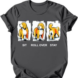 Goldendoodle Sit Roll Over Stay T Shirt Gift For Dog Lover