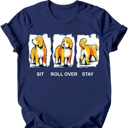 Goldendoodle Sit Roll Over Stay T Shirt Gift For Dog Lover