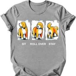 Goldendoodle Sit Roll Over Stay T Shirt Gift For Dog Lover