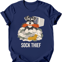 Miniature Schnauzer Sock Thief T Shirt Gift For Dog Lover