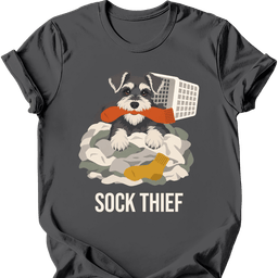 Miniature Schnauzer Sock Thief T Shirt Gift For Dog Lover