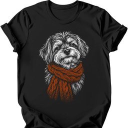 Morkie Winter Dog T Shirt Gift For Dog Lover