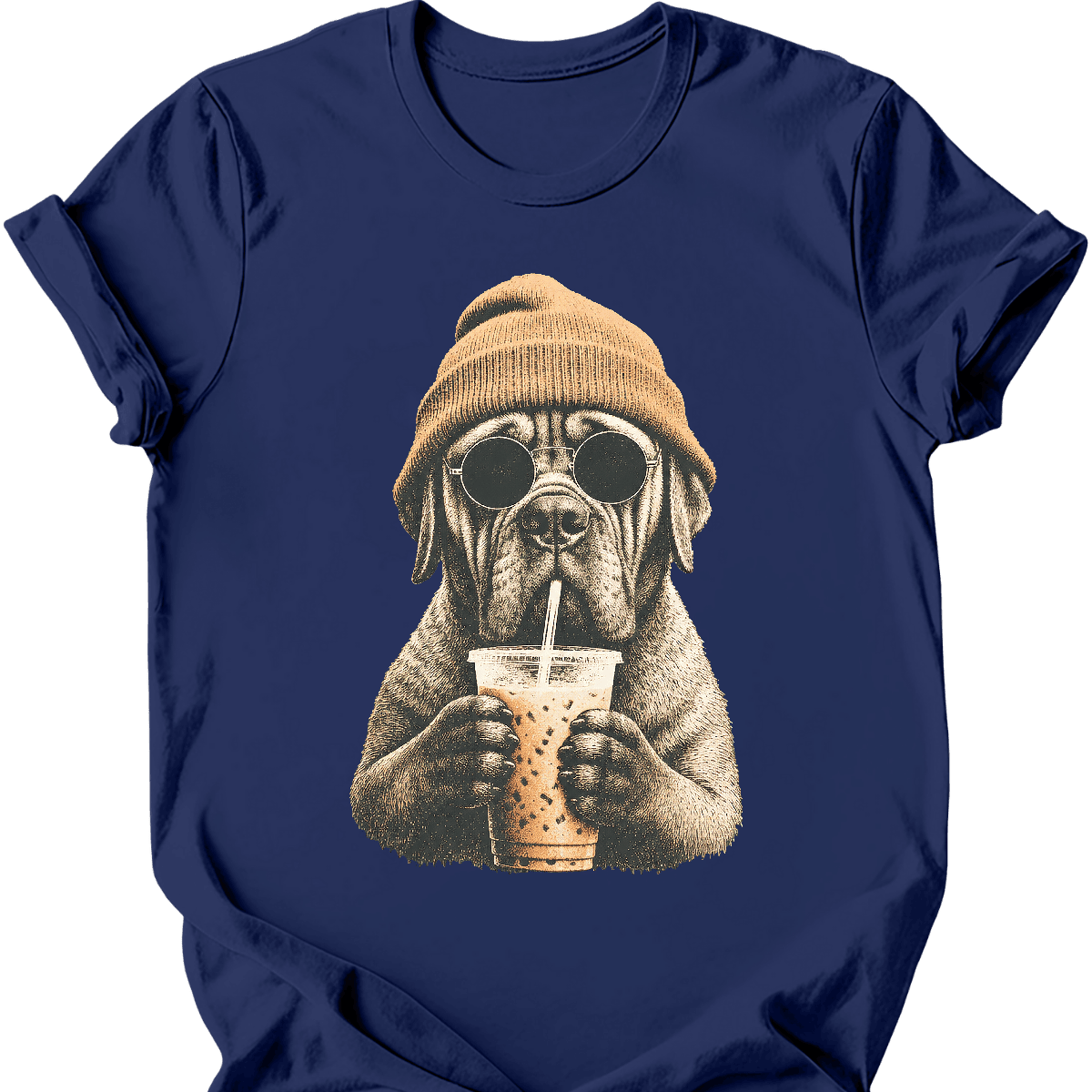 Mastiff Hipster Dog T Shirt Gift For Dog Lover