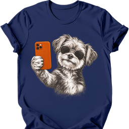Morkie Selfie Dog T Shirt Gift For Dog Lover