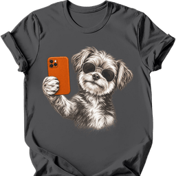 Morkie Selfie Dog T Shirt Gift For Dog Lover