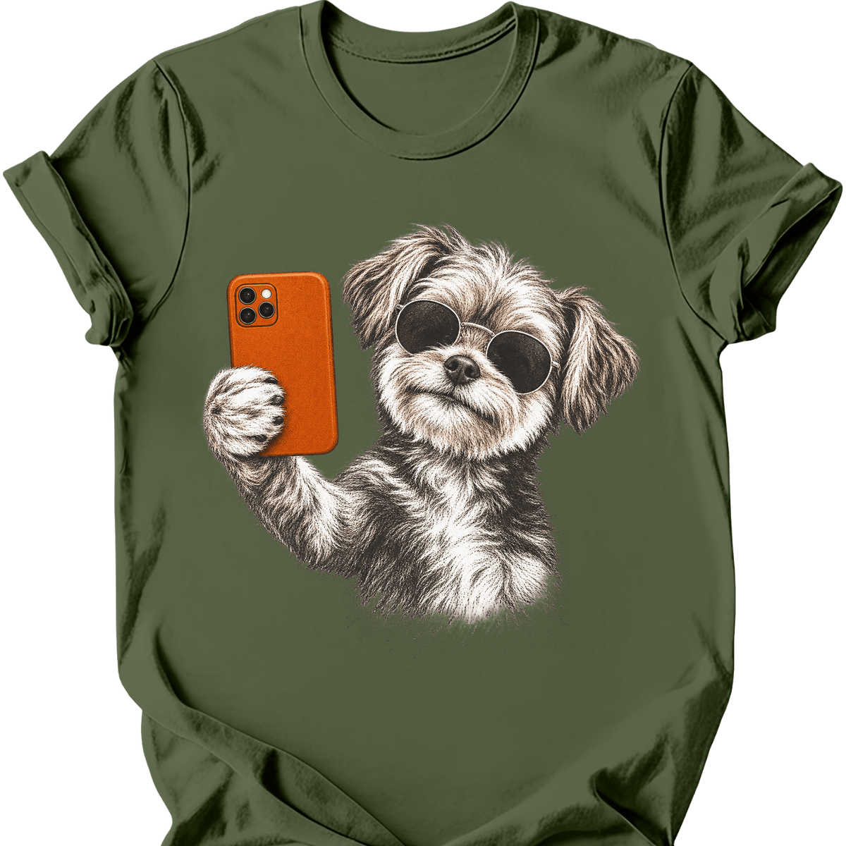 Morkie Selfie Dog T Shirt Gift For Dog Lover