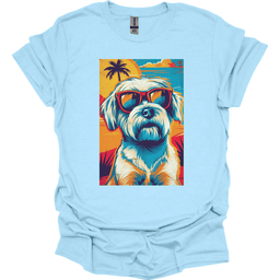 Maltese Summer Dog T Shirt Gift For Dog Lover